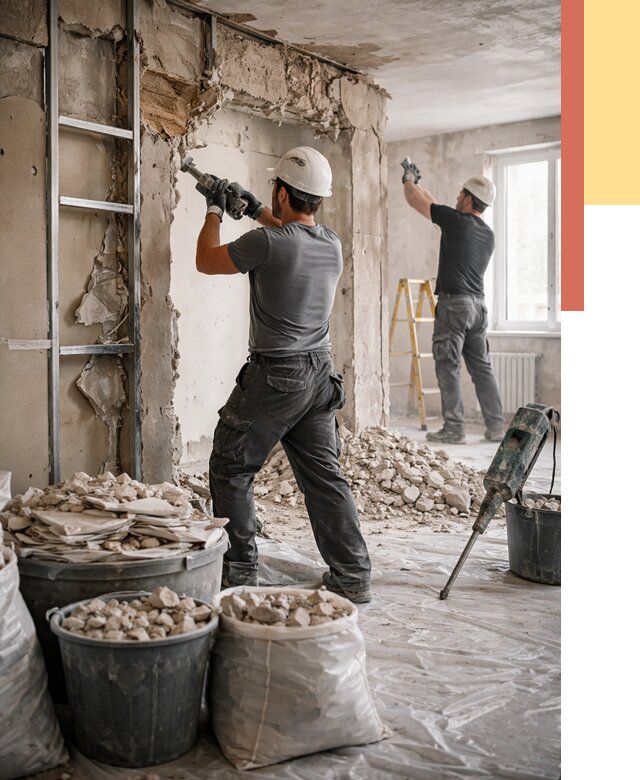 Демонтажные работы в Урае от 2814 руб. — услуги и цена под ключ | ОТДЕЛОЧНИК-Урй