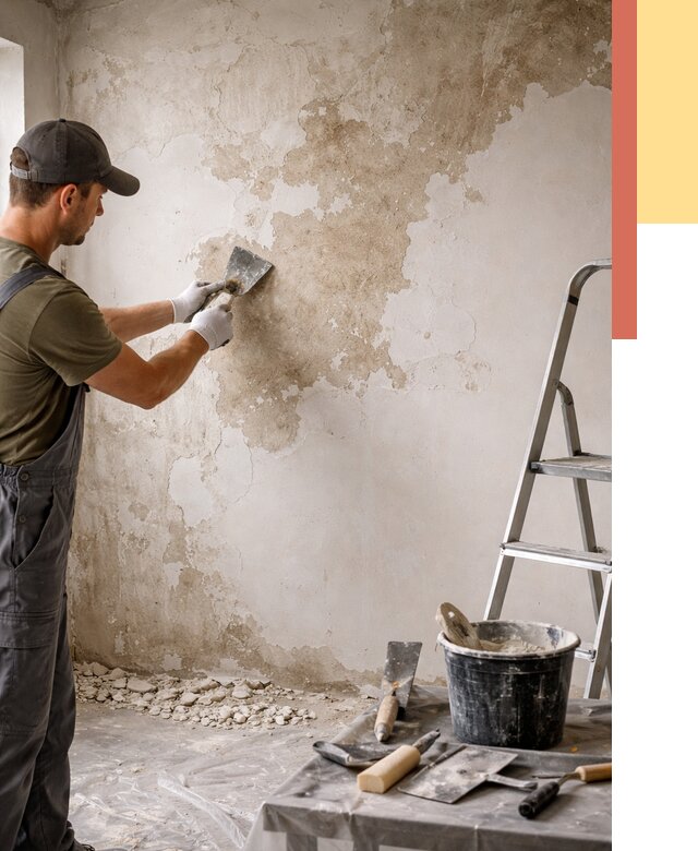 Снятие старой шпаклевки в Урае от 1928 руб. — быстро и недорого | ОТДЕЛОЧНИК-Урй