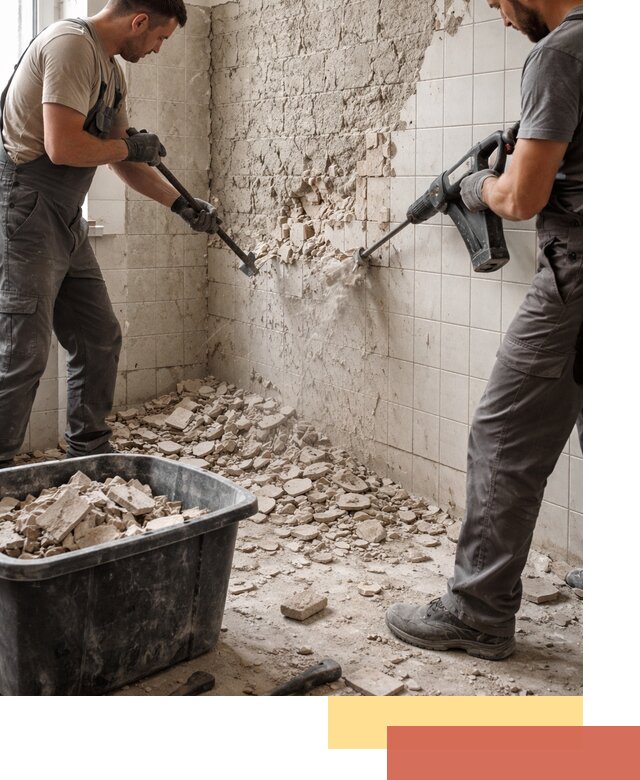Демонтаж плитки со стен в Урае быстро и аккуратно