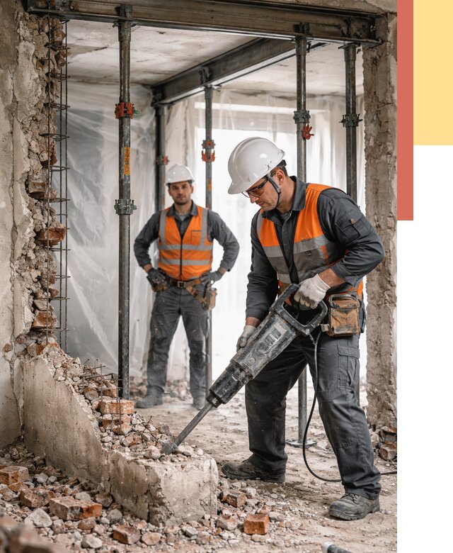 Снос несущих стен в Урае от 10682 руб. — демонтаж несущей стены под ключ | ОТДЕЛОЧНИК-Урй