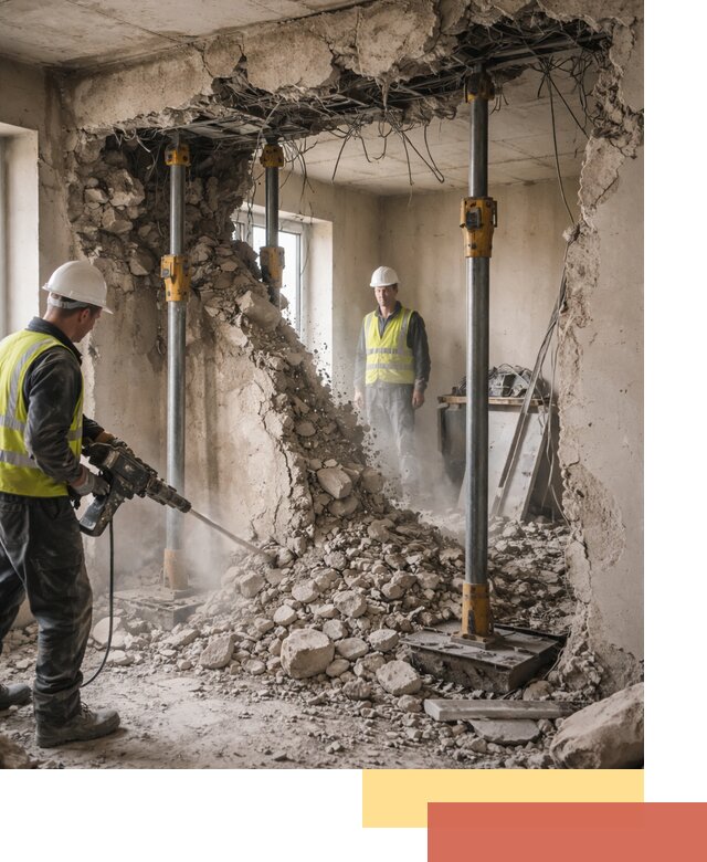 Снос несущих стен в Урае с гарантией безопасности и качества