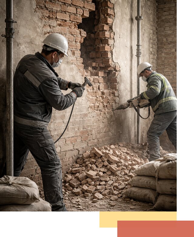 Демонтаж кирпичных стен в Урае быстро и безопасно