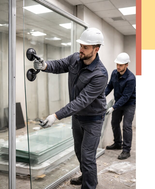 Демонтаж стеклянных перегородок в Урае от 3335 руб. — быстро и недорого | ОТДЕЛОЧНИК-Урй