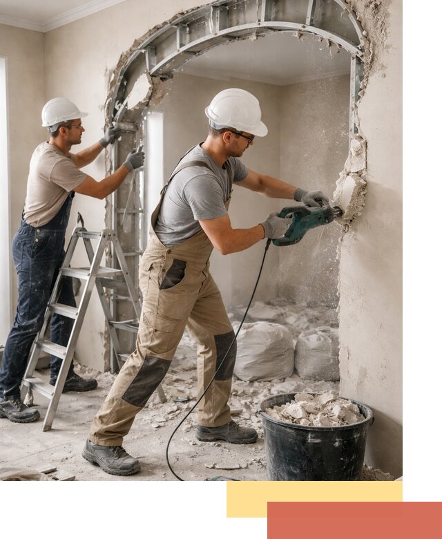 Демонтаж гипсокартонной арки в Урае быстро и аккуратно