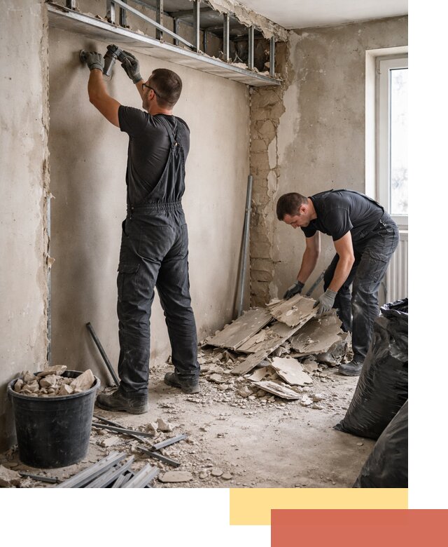 Демонтаж короба из гипсокартона в Урае быстро и аккуратно