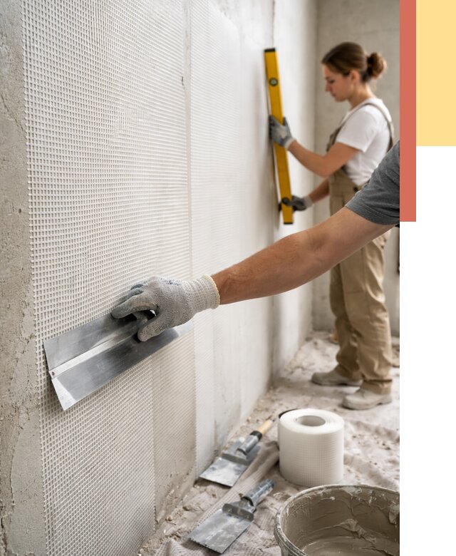 Армирование стен стеклосеткой в Урае от 3335 руб. под ключ | ОТДЕЛОЧНИК-Урй