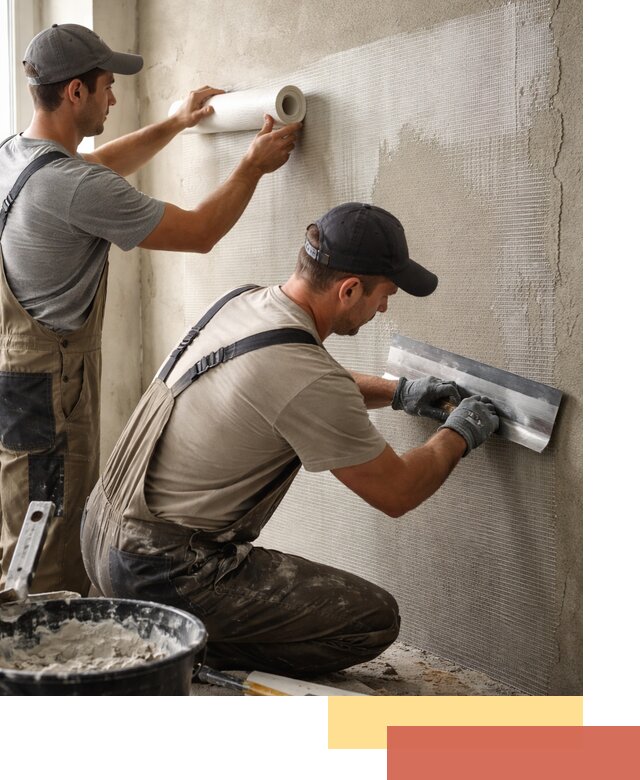 Армирование стен стеклосеткой в Урае для прочной отделки