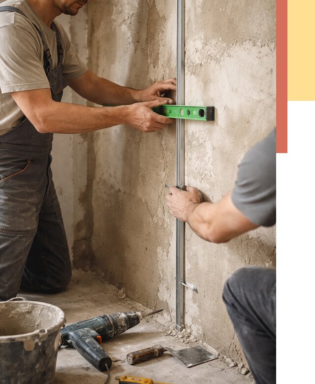 Установка штукатурных маяков в Урае от 7295 руб. — быстро и недорого | ОТДЕЛОЧНИК-Урй