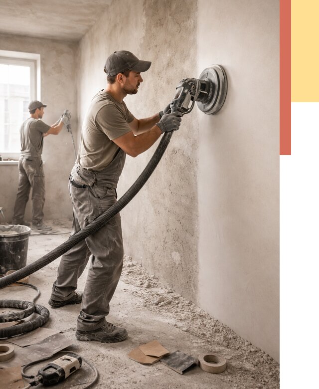 Шлифовка стен в Урае от 1251 руб/м2 — быстро и недорого | ОТДЕЛОЧНИК-Урй