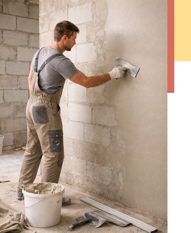 Штукатурка стен из газобетона в Урае от 2188 руб./м2 — быстро и недорого | ОТДЕЛОЧНИК-Урй