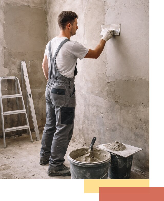 Штукатурка стен в ванной под ключ в Урае