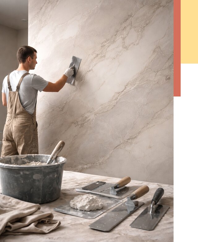 Декоративная штукатурка под мрамор в Урае от 2918 руб./м² — быстро и недорого | ОТДЕЛОЧНИК-Урй