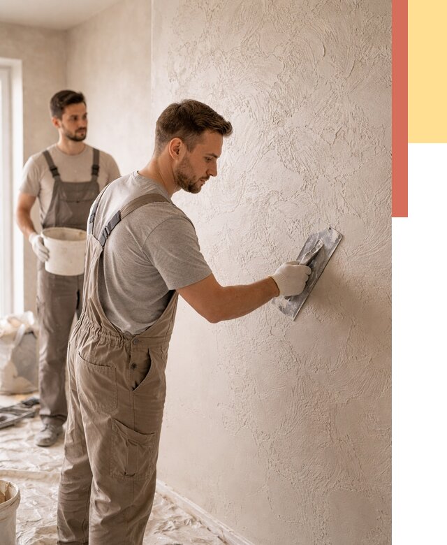 Фактурная штукатурка стен в Урае от 4377 руб./м² — заказать под ключ | ОТДЕЛОЧНИК-Урй