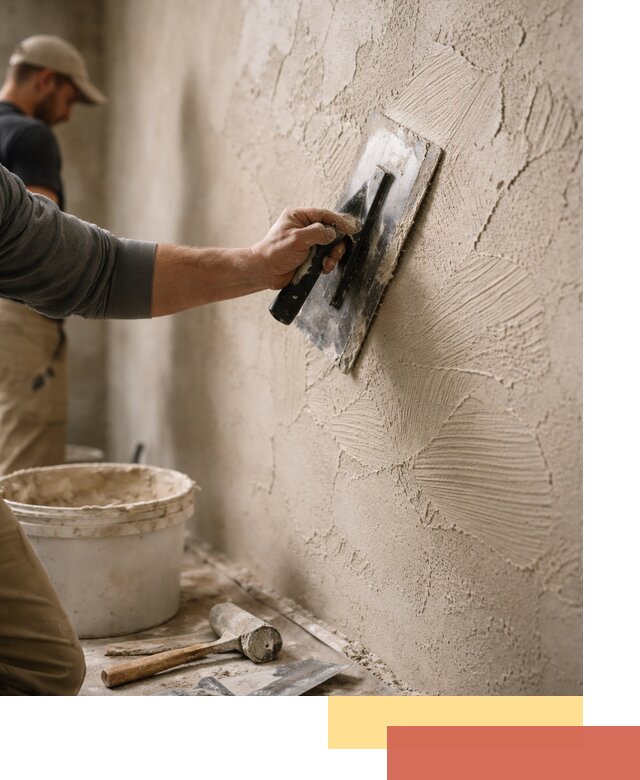 Фактурная штукатурка стен в Урае — монтаж, отделка, реставрация