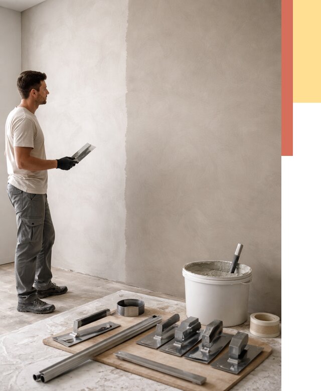 Нанесение микроцемента на стены в Урае от 3335 руб./м2 под ключ | ОТДЕЛОЧНИК-Урй