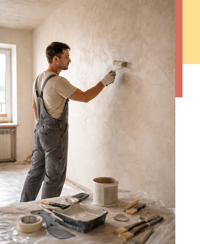 Нанесение лессирующей краски по декоративке в Урае от 1824 руб. | ОТДЕЛОЧНИК-Урй