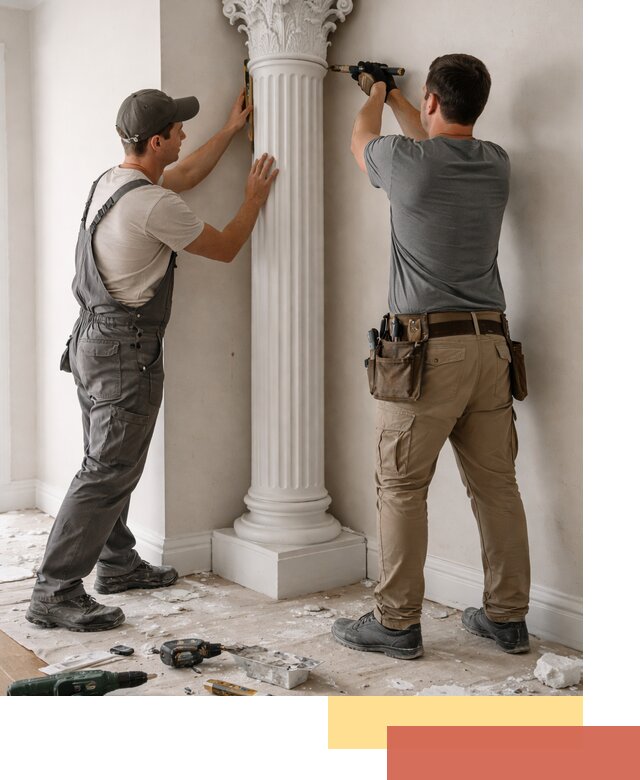 Установка декоративных колонн в Урае под ключ