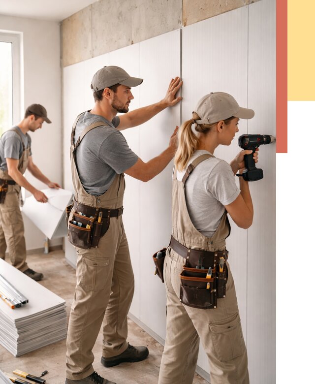 Монтаж ПВХ панелей на стены в Урае от 469 руб/м2 — быстро и недорого | ОТДЕЛОЧНИК-Урй