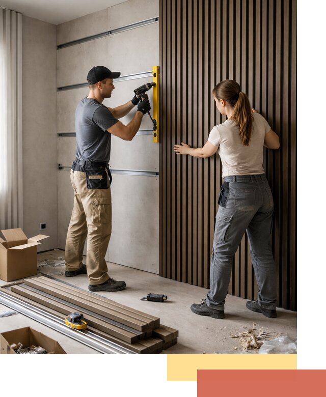 Монтаж реечных панелей на стены в Урае