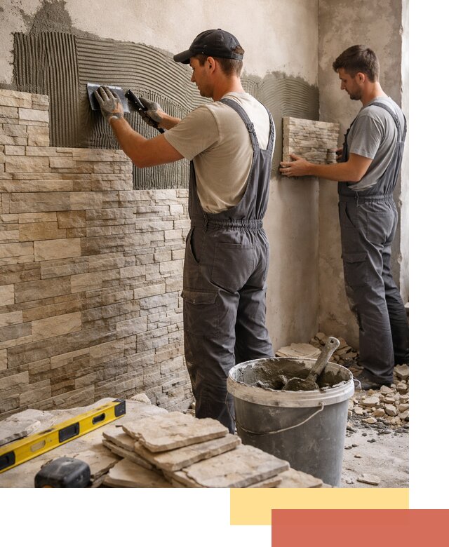 Монтаж искусственного камня в Урае — облицовка стен и фасадов