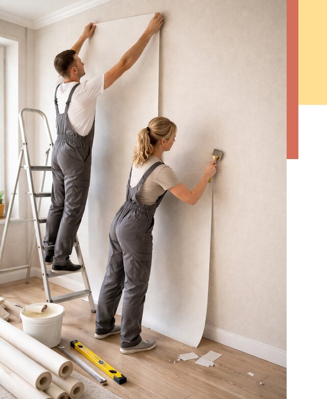 Поклейка флизелиновых обоев в Урае от 6253 руб. | Быстро и недорого — ОТДЕЛОЧНИК-Урй