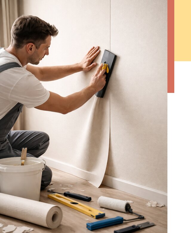 Поклейка виниловых обоев в Урае от 4689 руб. | Быстро и недорого — ОТДЕЛОЧНИК-Урй