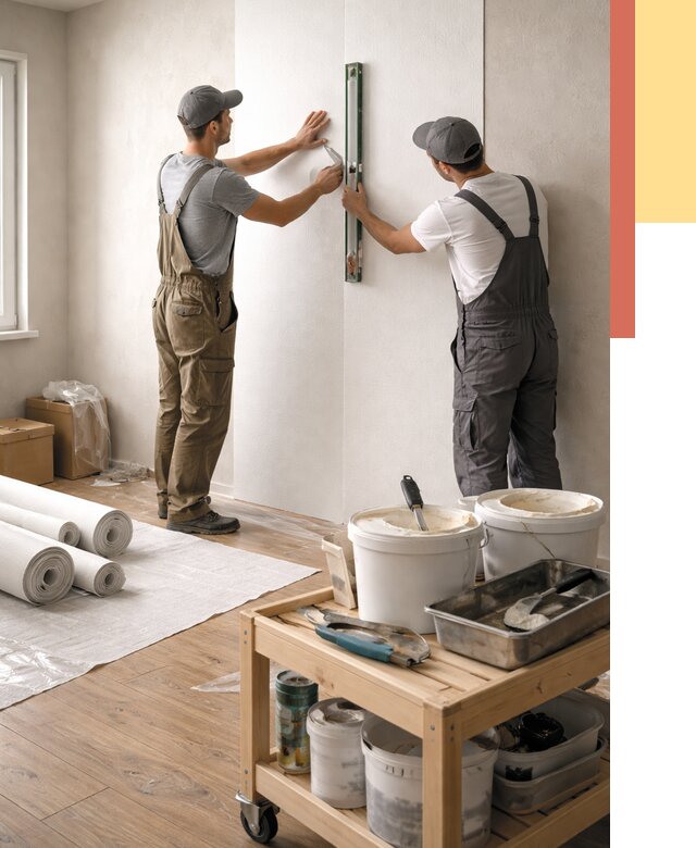 Поклейка стеклообоев в Урае от 6774 руб. за м2 — быстро и недорого | ОТДЕЛОЧНИК-Урй