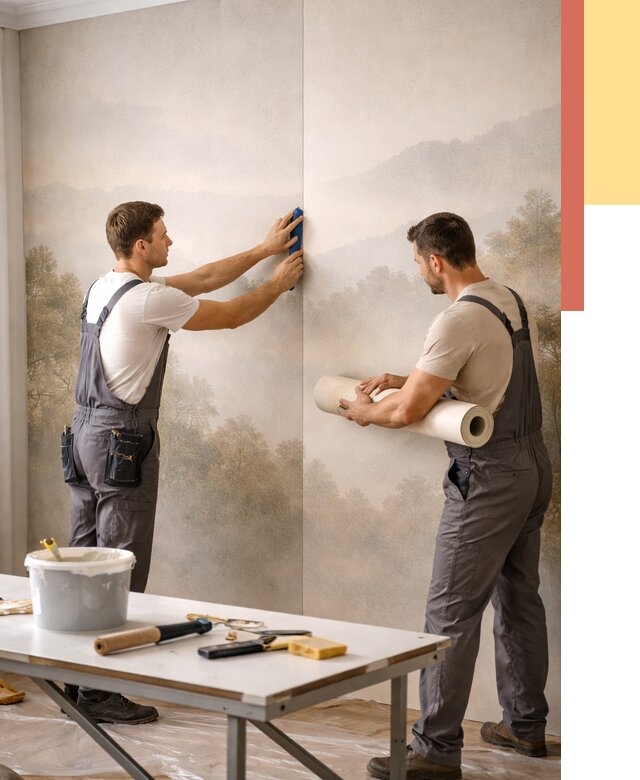 Поклейка фотообоев в Урае от 8858 руб/м² — быстро и недорого | ОТДЕЛОЧНИК-Урй