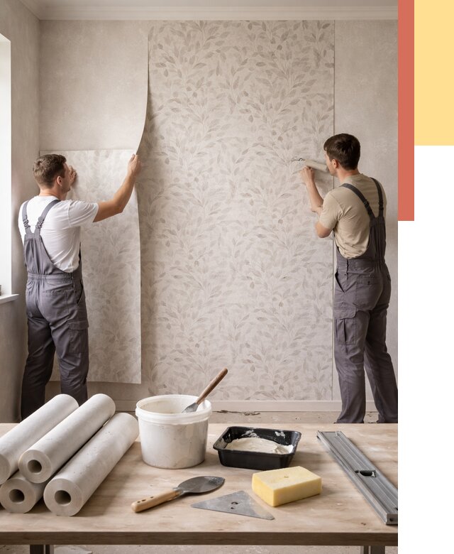 Поклейка обоев с подбором рисунка в Урае от 3647 руб. | ОТДЕЛОЧНИК-Урй - быстро и недорого