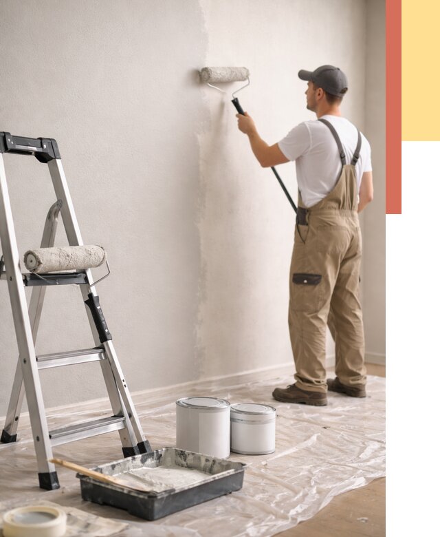 Покраска стен латексной краской в Урае от 4689 руб. за м2 | ОТДЕЛОЧНИК-Урй