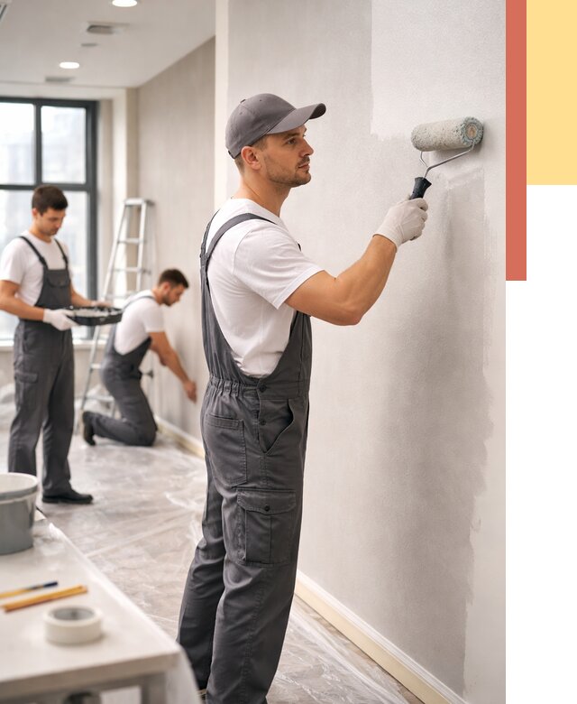 Покраска стен в офисе в Урае от 8858 руб. — быстро и недорого | ОТДЕЛОЧНИК-Урй