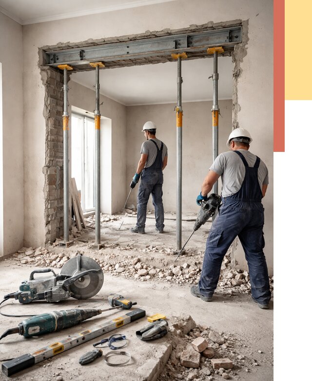 Прорезка проема в стене в Урае от 4689 руб. — быстро и недорого | ОТДЕЛОЧНИК-Урй