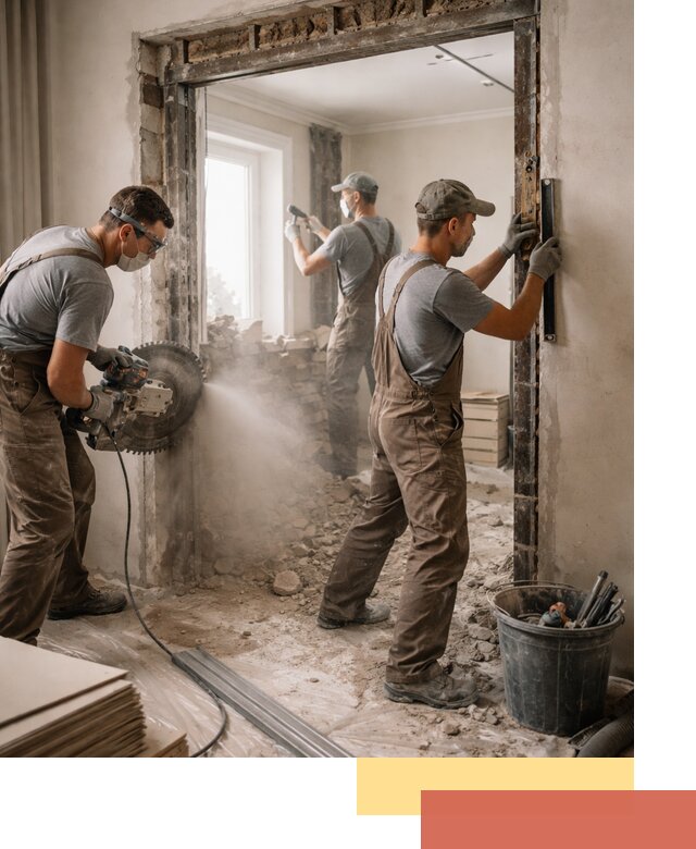 Расширение дверного проема под установку новой двери в Урае