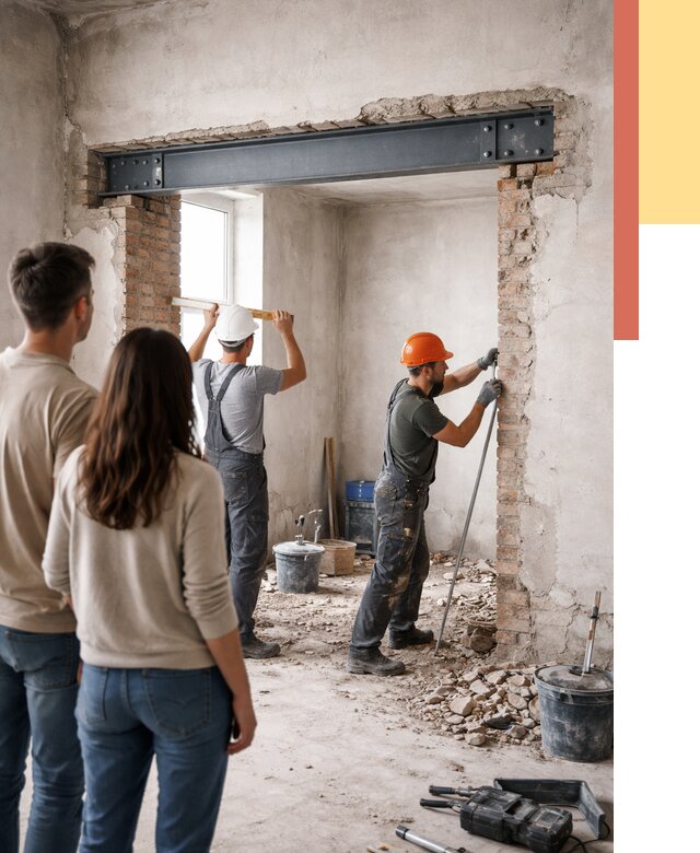 Усиление проема в стене в Урае от 9900 руб. — усиление дверного проема металлоконструкцией | ОТДЕЛОЧНИК-Урй