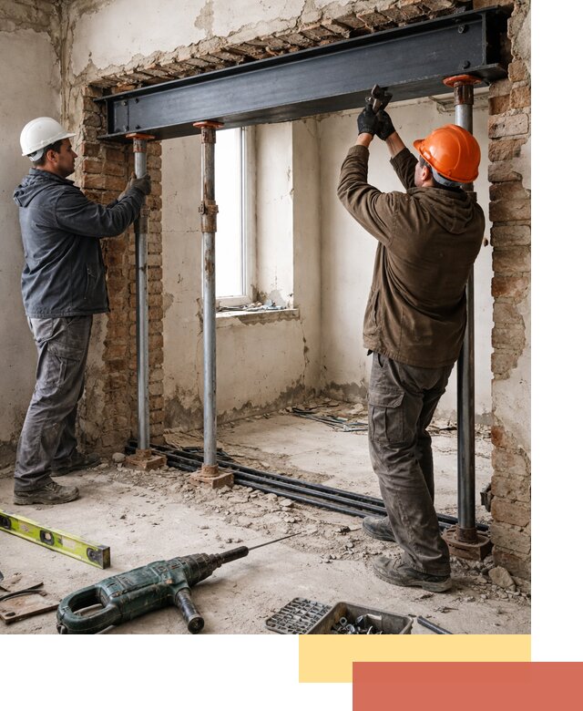 Усиление проема в стене в Урае для расширения и безопасности