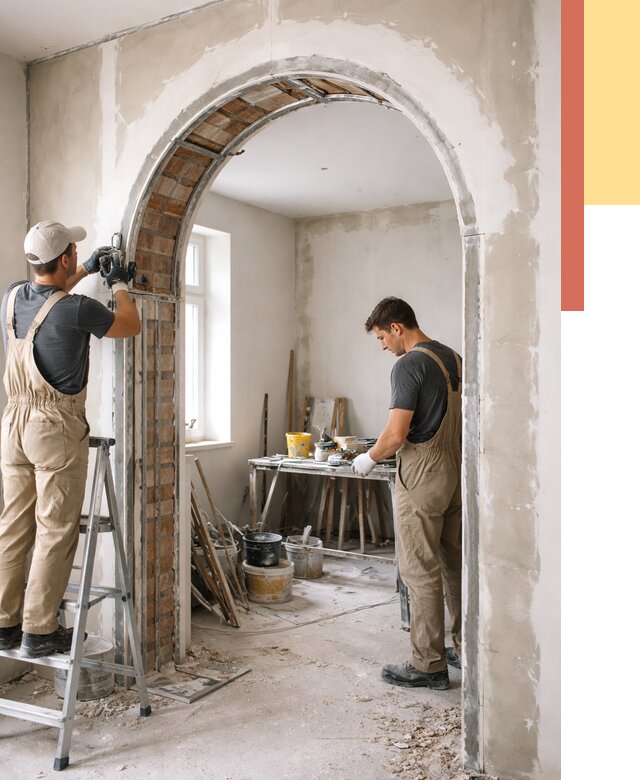 Устройство арочного проема в Урае от 9900 руб. под ключ — быстро и недорого | ОТДЕЛОЧНИК-Урй