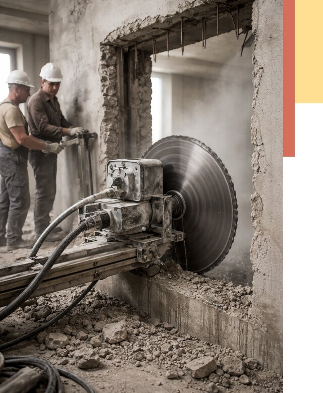 Алмазная резка проемов в Урае от 4689 руб. быстро и недорого | ОТДЕЛОЧНИК-Урй