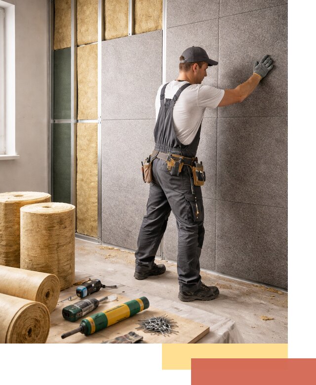 Профессиональная шумоизоляция стен в Урае для квартиры и офиса