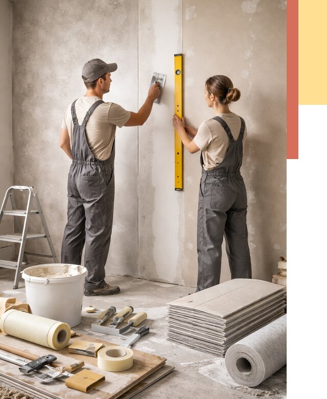 Отделка стен в Урае от 1563 руб/м² — недорого, быстро, под ключ | ОТДЕЛОЧНИК-Урй