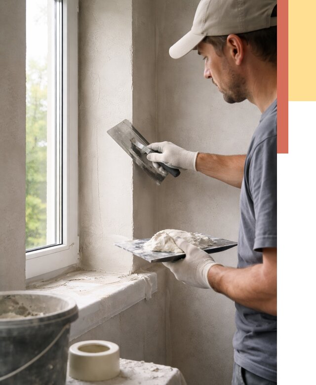 Штукатурка откосов в Урае от 4689 руб/м² — услуги и выравнивание под ключ | ОТДЕЛОЧНИК-Урй