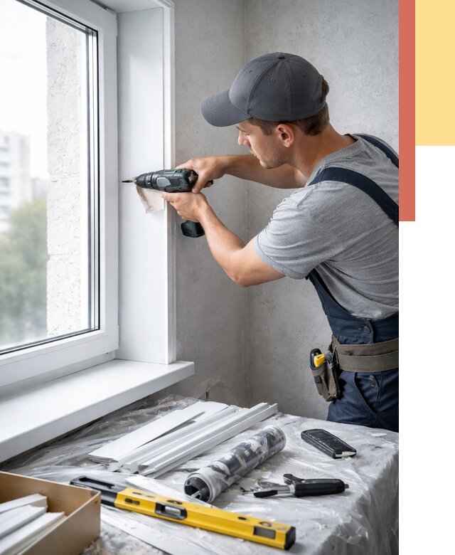 Установка пластиковых откосов в Урае от 2345 руб. | ОТДЕЛОЧНИК-Урй монтаж, быстро и недорого