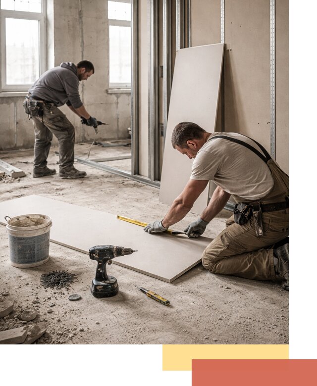 Кладка перегородок из ПГП под ключ в Урае