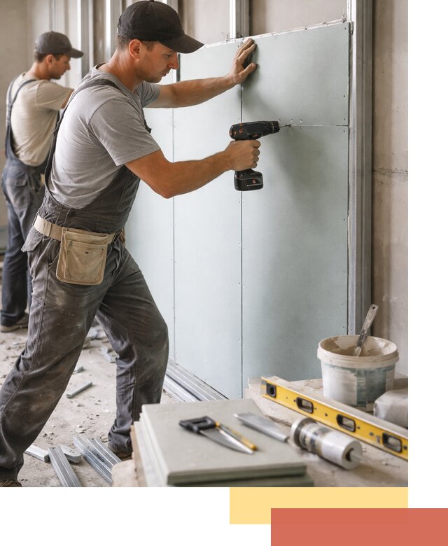 Кладка влагостойких перегородок ПГП в Урае