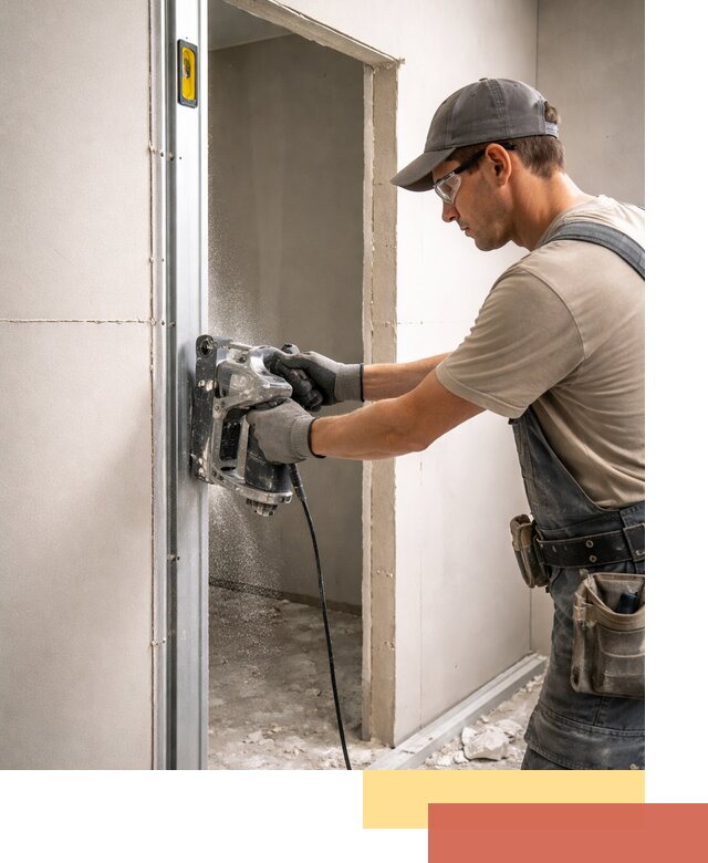 Устройство дверного проема в перегородке в Урае