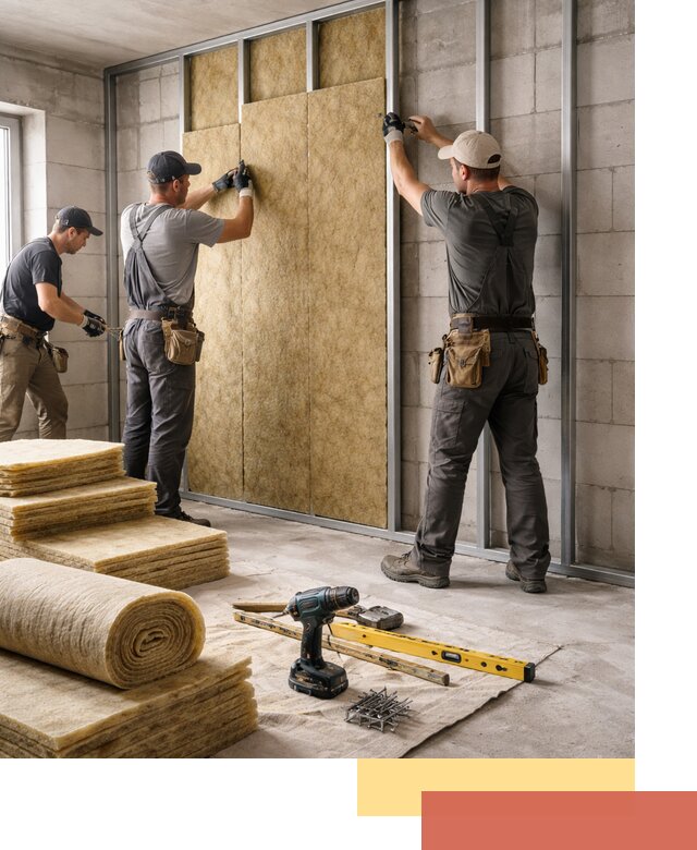 Шумоизоляция перегородок из блоков в Урае — монтаж и защита шумоизоляцией