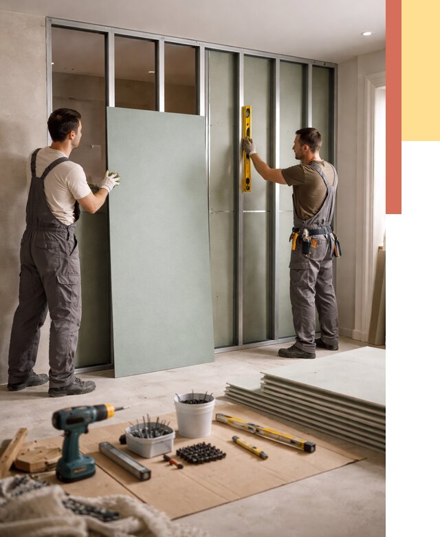 Перегородка из влагостойкого гипсокартона в Урае от 5002 руб. — монтаж под ключ | ОТДЕЛОЧНИК-Урй