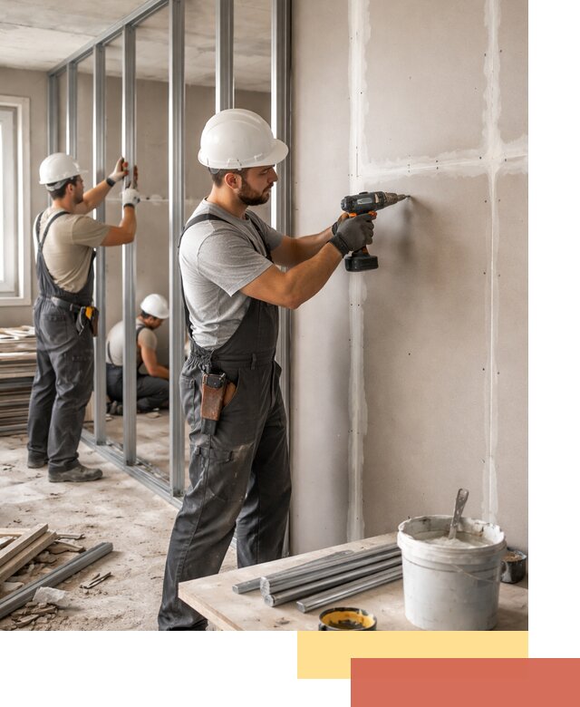 Перегородки из огнестойкого гипсокартона в Урае под ключ