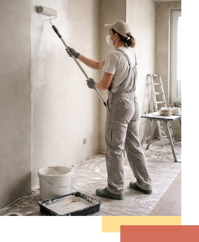 Покраска перегородок из гипсокартона в Урае качественно и недорого