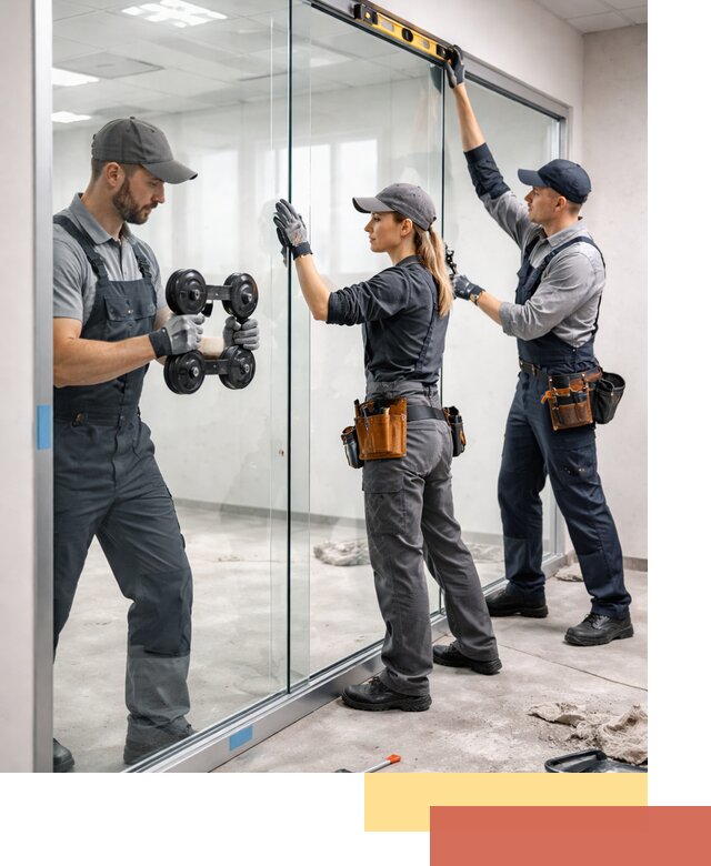 Профессиональный монтаж стеклянных перегородок в Урае