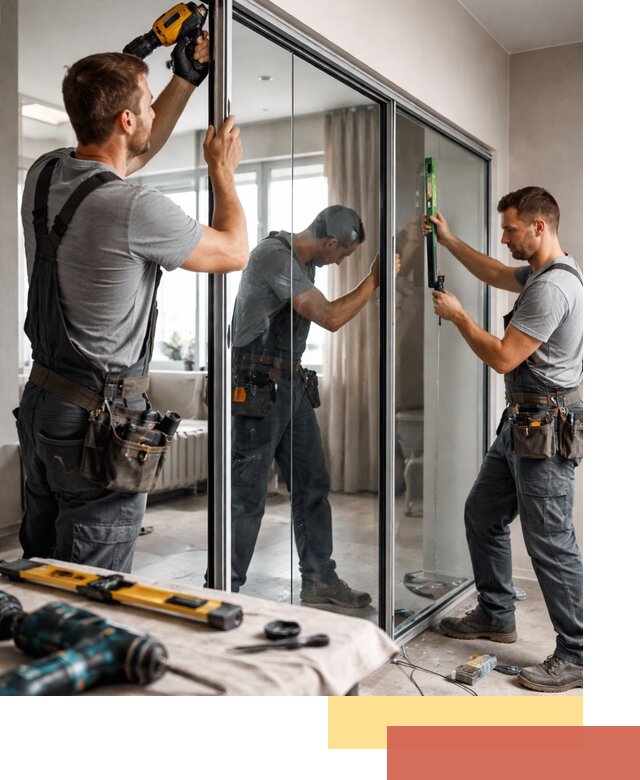 Каркасные стеклянные перегородки под ключ в Урае